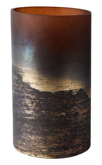 Muubs Lana vase Ø14x25 cm Brown-gold Muubs Lana vase Ø14x25 cm Brown-gold
