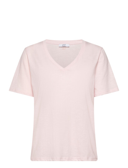Coster Copenhagen Cc Heart Basic Regular V Neck T Shi   Pink   XS