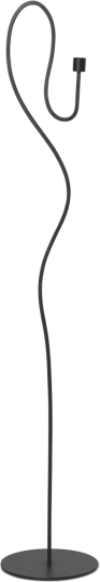 Ferm Living Valse Gulvlysestake i Sort Jern med Kurvet Design Ferm Living Valse Gulvlysestake i Sort Jern med Kurvet Design