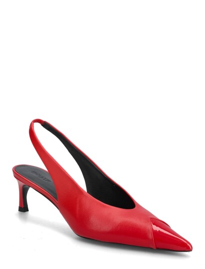 ROTATE Leather Slingback Pump   Red   39