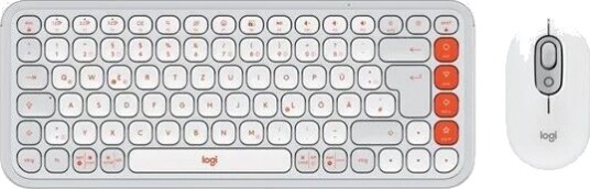 Logitech POP Icon Combo Tastatur & Mus Tysk Hvit 920 013107