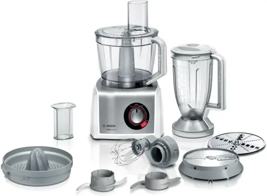 Bosch MultiTalent 8 Matprosessor 1250W Hvit Børstet Stål MC812S820