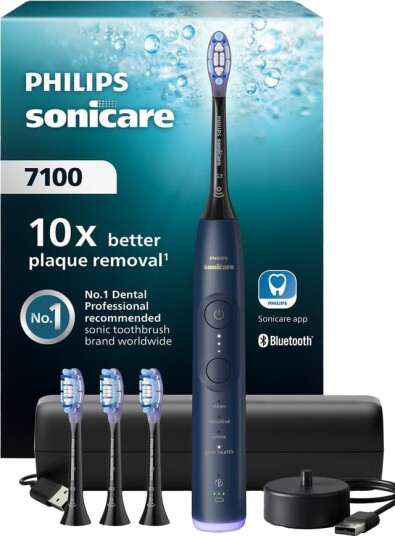Philips Sonicare Series 7100 Elektrisk Tannbørste med Trykksensor, 3 Intensitetsnivåer, Marineblå HX7423/08 Philips Sonicare Series 7100 Elektrisk Tannbørste med Trykksensor, 3 Intensitetsnivåer, Marineblå HX7423/08