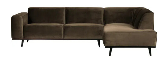 BePureHome Statement Sofa m/venstrevendt sjese - Taupe velur