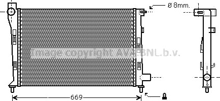 PRASCO MS2281 Radiator motorkjøling PRASCO MS2281 Radiator motorkjøling
