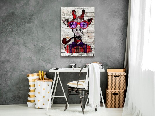 Tavle Hipster Giraffe 1 Part Vertical 60X90 Artgeist sp. z o. o.