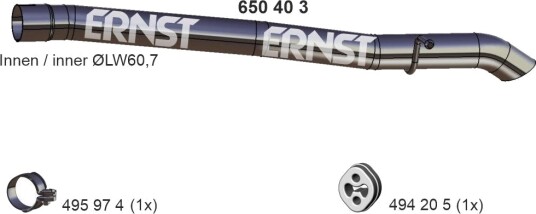 Eksosrør ERNST 650403