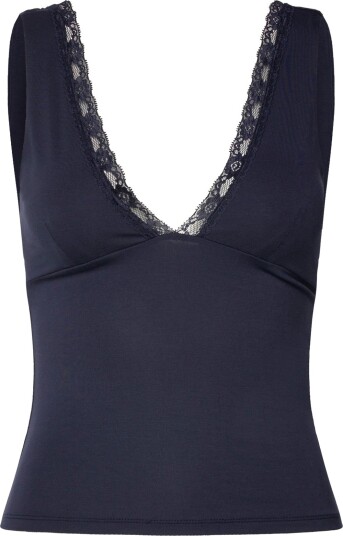 Gina Tricot Soft V Neck Singlet Navy M