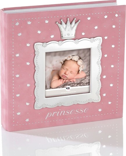 Prins & Prinsesse Prinsesse fotoalbum til barn i lys rosa