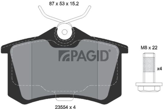 PAGID T5022N Bremseklosser