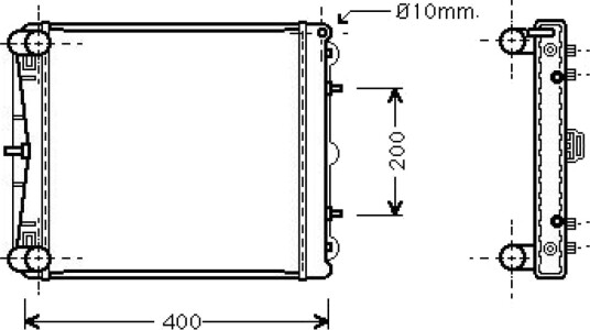 DIEDERICHS DCM3550 Radiator motorkjøling DIEDERICHS DCM3550 Radiator motorkjøling