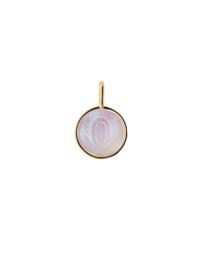 Design Letters Pearl Charm Gold A-Z - Gold - ONE SIZE