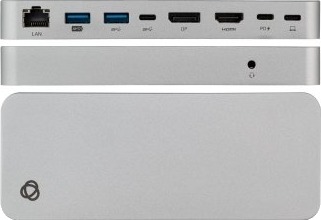 Kramer Electronics Kdock 5 3.5Mm Displayport Hdmi Rj 45 Usb 3.2 Gen 1 3.1 Gen 1 Type A Usb 3.2 Gen 1 3.1 Gen 1 Type C 5000 Mbit/S Sølv 100 W 164 Mm 64 Mm