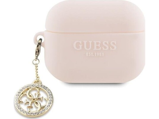 Guess Case For Airpods Pro 2 Guap23dslghdp Pink Silicone 4G Diamond Charm