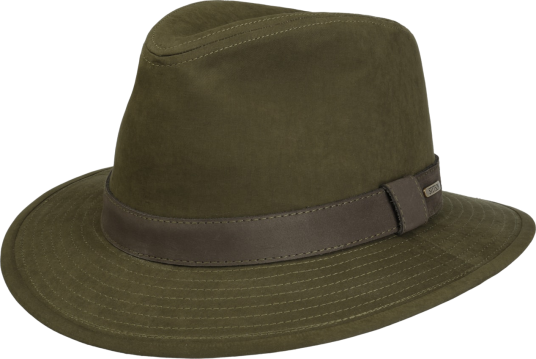Stetson Waxed Traveller Cloth Hat Olive 57/M