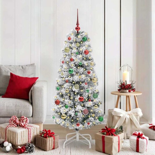  Kunstig sammensatt juletre med LED  stripelys 150 cm PVC