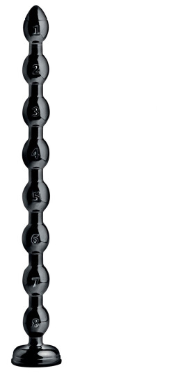 Hosed Snake Analkjede med tall, Small 49 cm   - Svart