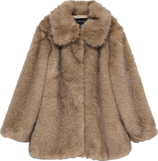 Vero Moda Curve Fuskepelsjakke Vmcgloria Jacket Cur Brun Vero Moda Curve Fuskepelsjakke Vmcgloria Jacket Cur Brun