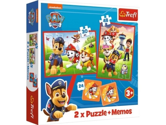 Puslespill 2W1-Memoer Paw Pat Rol