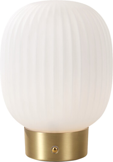 Millie bordlampe Oppladbar Hvit / Messingfarget