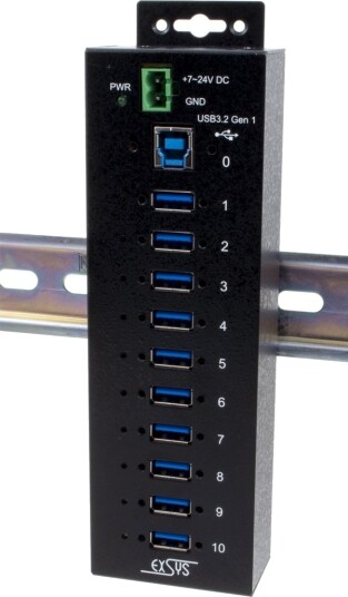 Exsys Ex-1504Hms Usb 3.2 Gen 1 3.1 Gen 1 Type-B Usb 3.2 Gen 1 3.1 Gen 1 Type-A 5000 Mbit/S Svart Metall 1,5 M