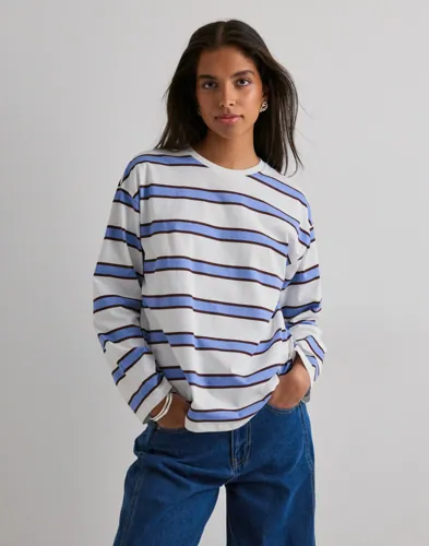 Pieces   Rutete/Stripete   Pcmila Ls Loose Tee Jrs Noos Bc
