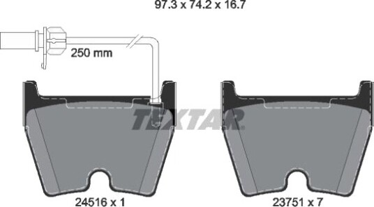 Bremseklosser TEXTAR 2451601