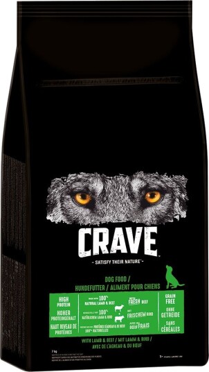 Crave Tørrfôr Adult Dog & Lamb Beef 2 X 7 kg