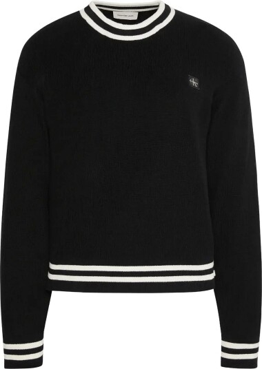 Calvin Klein Jeans Woven Label Crewneck Sweater Black XXL