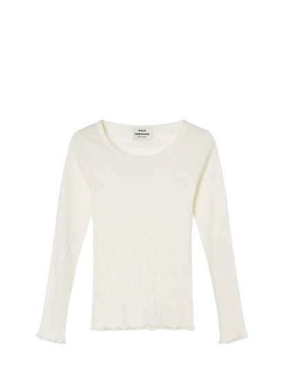 Mads Nørgaard Pointella Troja Tee Ls Fav - White - XS