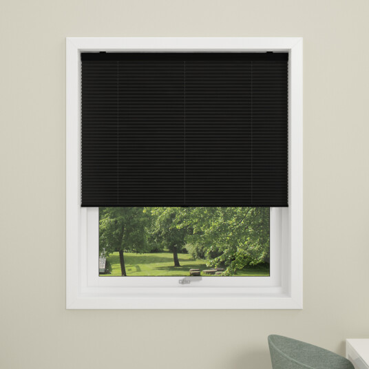 DEBEL PLISSÉ TOUCH LYSDEMPENDE 120X160, SORT