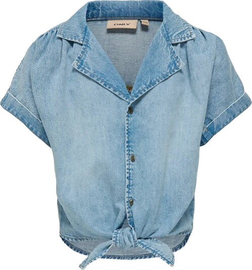Kids Only Kogpaula S/S Tie Shirt Dnm Akm Blue 164