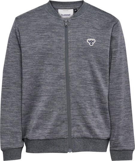 Hummel Bee Jr ull/bomull zip jakke   grey melange   134
