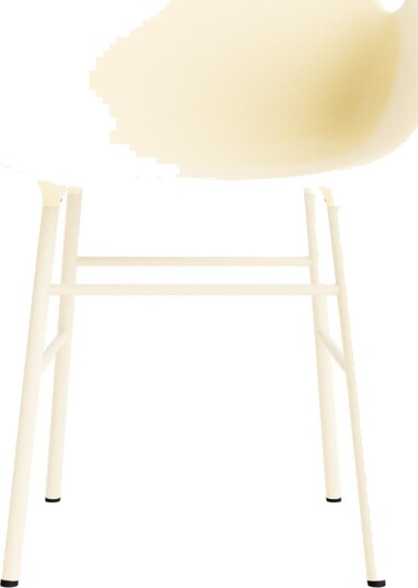 Normann Copenhagen Form Spisestuestol med Armlener Krem/stål
