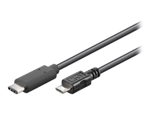 MicroConnect USB-C til Micro-USB B 1m Kabel - Hvit, 3.2 Gen 1