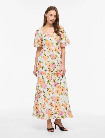 Vila Viflola Square Neck 2/4 Ankle Dress/Dc/R Orange 34 Vila Viflola Square Neck 2/4 Ankle Dress/Dc/R Orange 34