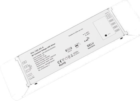 Ledlife 150W / 24V DC dimbar rWave strømforsyning 6,25A RF push dim 4 kanaler