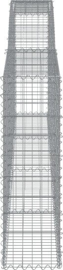 vidaXL Gabionkurver buede 5 stk 400x30x100/120 cm galvanisert jern