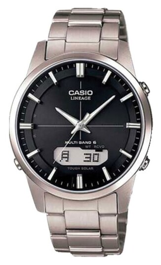 Casio Herreklokke LCW M170TD 1AER Radio Controlled Sort/Titan Ø39.5