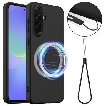 Samsung Galaxy A36/A56 Liquid Silikondeksel   MagSafe kompatibel   Svart