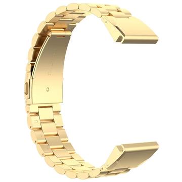 Garmin QuickFit 26mm / Garmin Fenix 7X / 7X Pro / 6X urrem i rustfritt stål med 3 perler gull