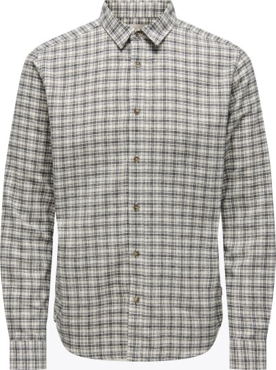 Only & Sons Gudmund Long Sleeve Checked Shirt Hvit XXL