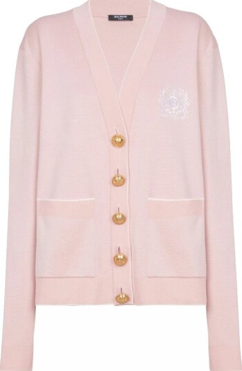Balmain, Dame, Strikkevarer, Rosa, S,