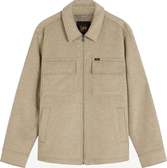 Lee - Jakke Utility Wool Jkt Warm Gray Heather - Grå