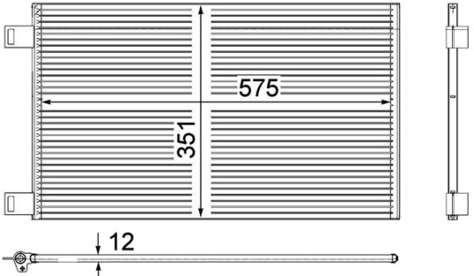 MAHLE AC 569 000P Kondensator, klimaanlegg MAHLE AC 569 000P Kondensator, klimaanlegg