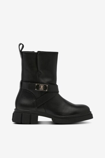 Tommy Hilfiger Boots Biker Leather Svart