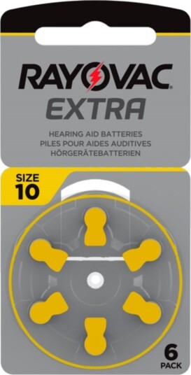 Rayovac 10 Høreapparatbatterier Zinc Air 1.4V - 6 stk Rayovac 10 Høreapparatbatterier Zinc Air 1.4V - 6 stk