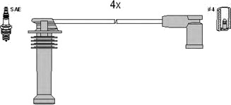 Tennplugg kabelsett HITACHI 134278