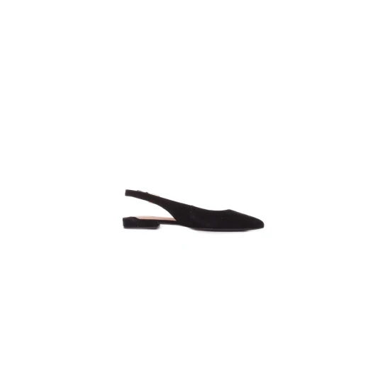 Lauren Ralph Lauren Londyn Suede Slingback Flat - Black - 39