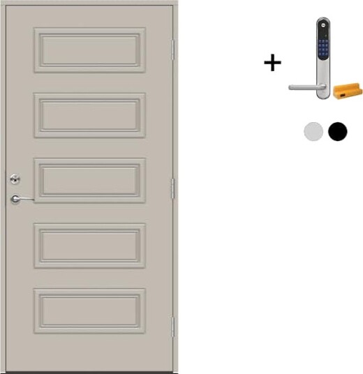 Ytterdør Swedoor Advance-Line Classic Beethoven med Yale Doorman Classic Home